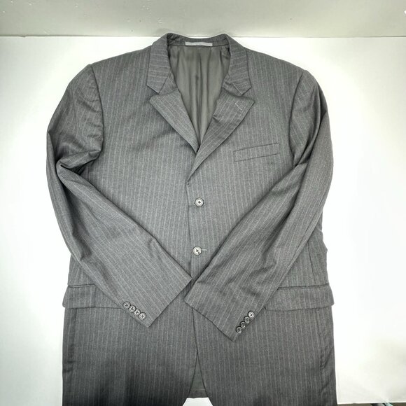 Hickey Freeman Men’s Gray Striped Wool Three Button Suit Coat 48L - Picture 6 of 14